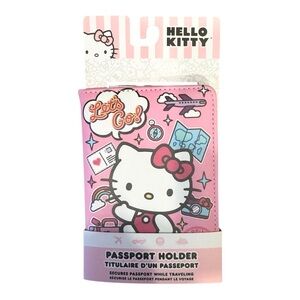 Hello Kitty Sanrio Pink Passport Holder Travel Wallet Authentic Licensed NEW!